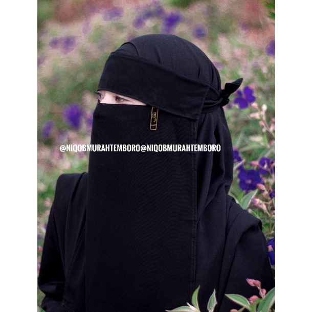 Niqab Bandana Poni Bandul Plat Kotak