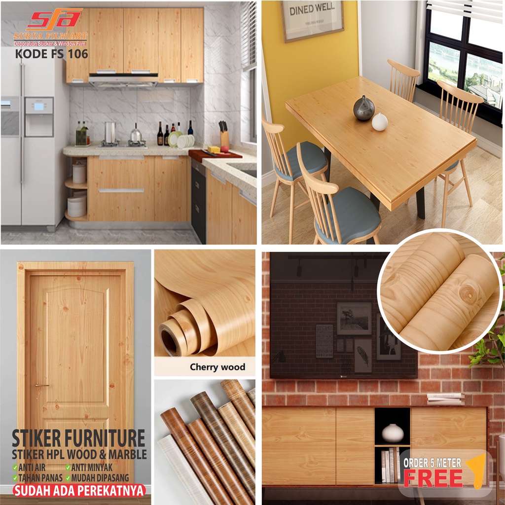 Wallstiker Stiker Kayu/Stiker Lantai/Stiker Lantai Vinyl