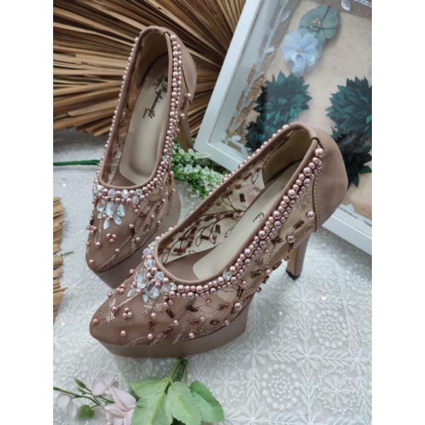 sepatu rafaizoutfit merzanet mocca tinggi 10cm lancip