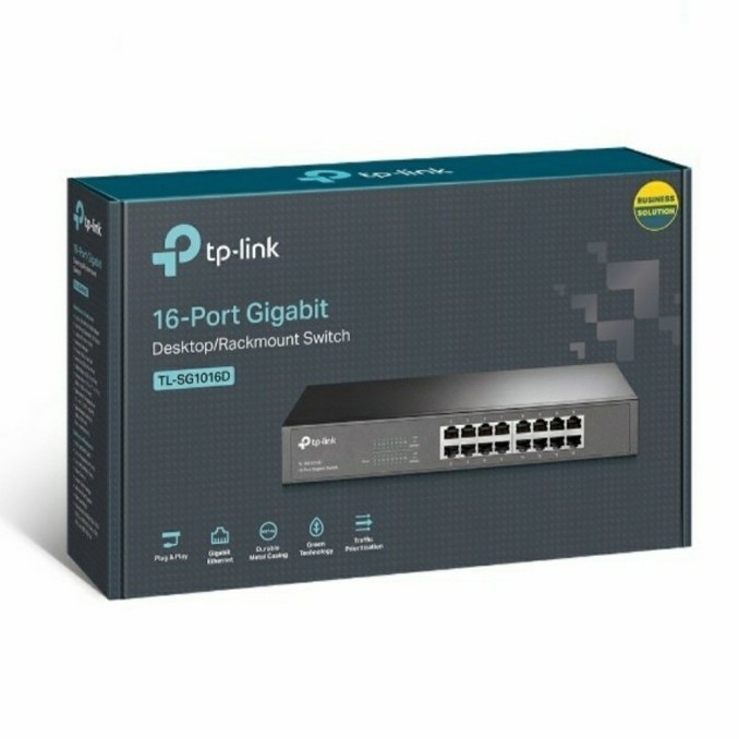 TP-LINK TL-SG1016D SC TPLINK 16 Port Gigabit Desktop Switch Hub LAN