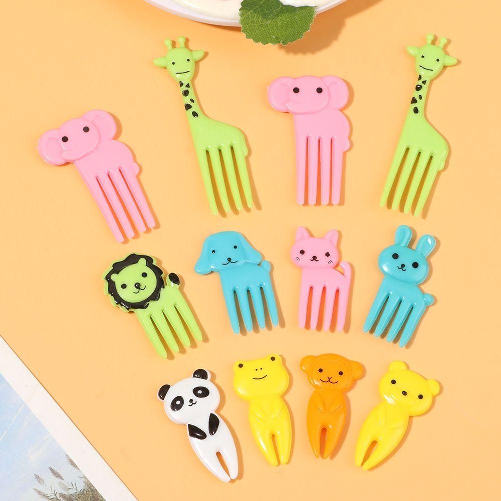 TOP Food Picks Reusable Snack Kue Dessert Makanan Dekorasi Tusuk Gigi Mini Animal Farm