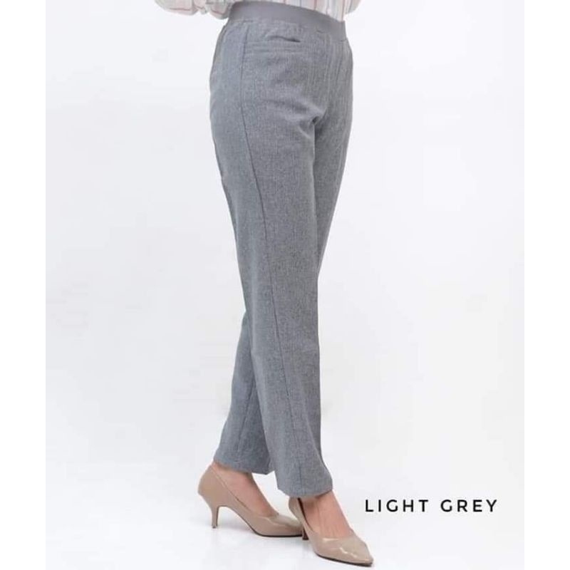 BAWAHAN WANITA WORK PANT CELANA KANTOR-Abu