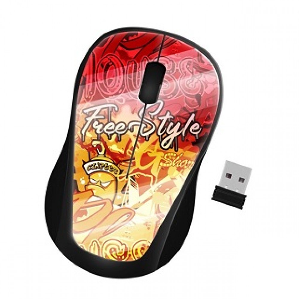 Mouse CLIPtec RZS866G Wireless Silent 2.4GHZ 1200DPI - Xilent Grafitti