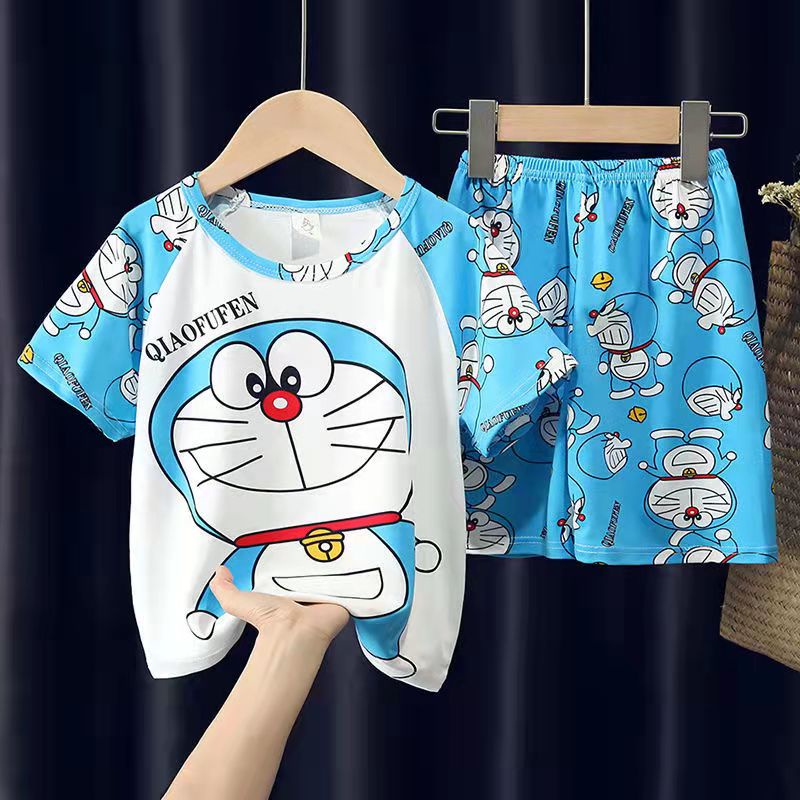 (Hello Girl)SY05 Baju Tidur Anak Baju Tidur Setelan Motif Kartun Import