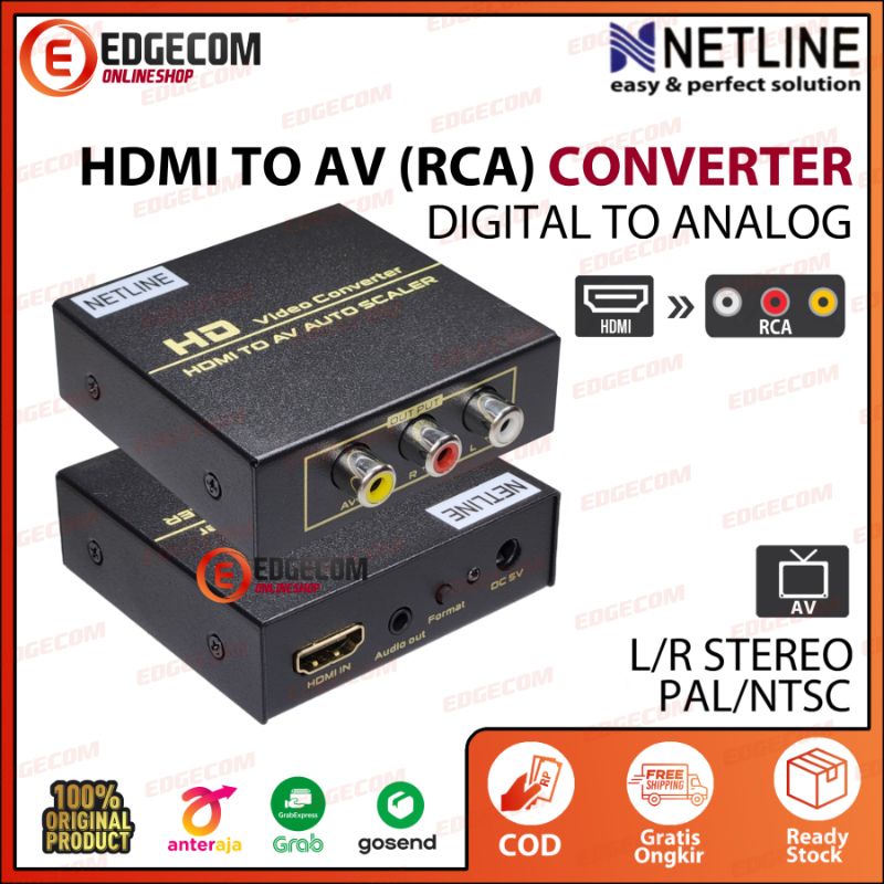 Konverter HDMI to AV / Digital to Analog with Adaptor NETLINE