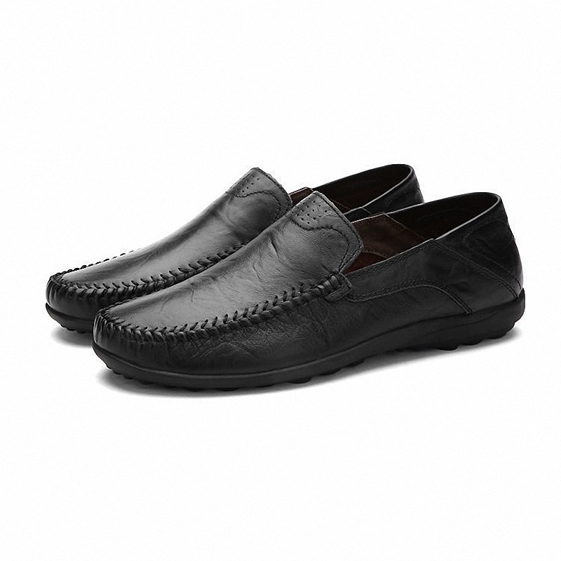 Highland Sepatu Slip On Pria Kulit Sintetis Casual Shoes Sepatu Pantofel Pria Formal MC408