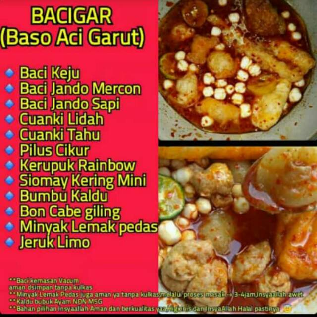 

Bacigar(baso aci garut)