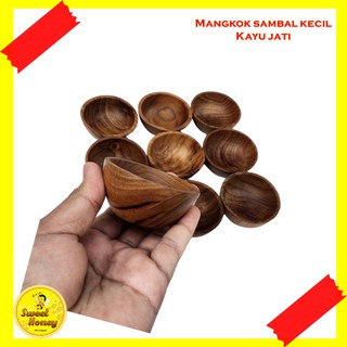 MANGKOK SAMBAL KECIL KAYU JATI Shopee Indonesia