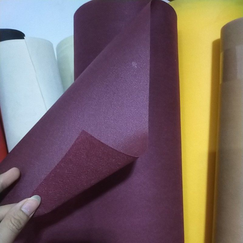 Tissue Kertas /Tissue furing/ Kain Hand Bouquet/ Spunbond gsm mix /kain furing/kain spunbond per meter-Maron 75 gsm