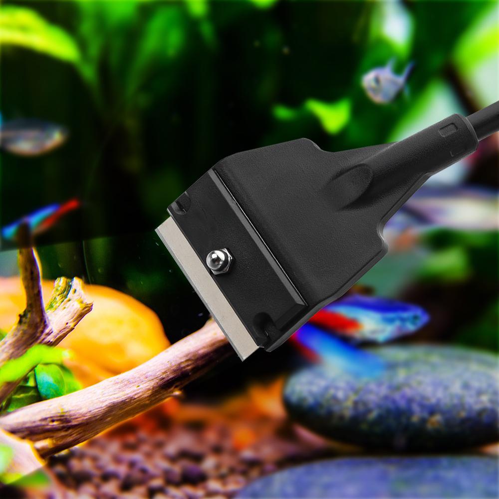 Wonder Fish Tank Ganggang Scraper Floating Algae Scraper Pembersih Kaca Stainless Steel