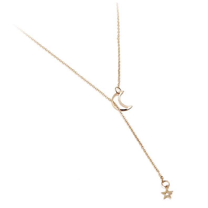 Moon Star Clavicle Chain Fashion Necklace Simple Pendant