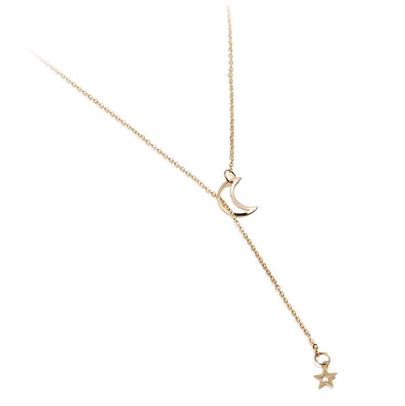 Moon Star Clavicle Chain Fashion Necklace Simple Pendant