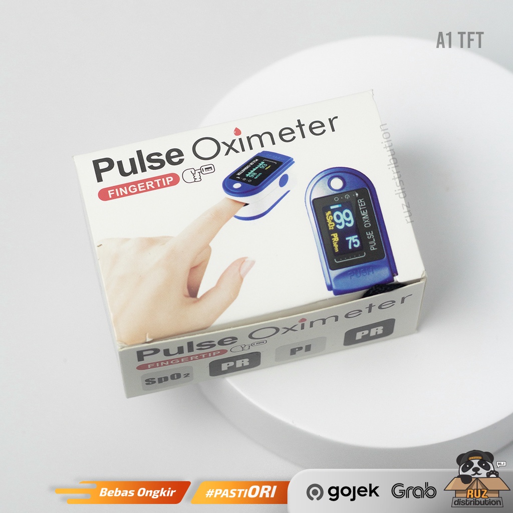 PULSE Oximeter Fingertip - Saturasi Oksigen Oxymeter A1 - A2 TFT