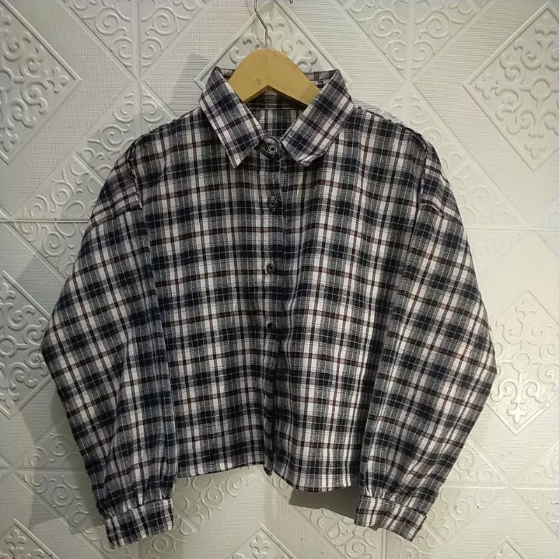 CROP TOP FLANEL / KEMEJA FLANEL WANITA / KEMEJA CROP / KEMEJA WANITA TERBARU-AL:12