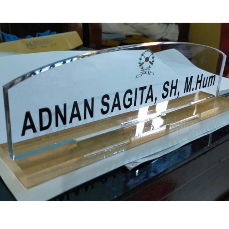 

(PROMO IK775) Papan nama meja akrilik UV custum ✩