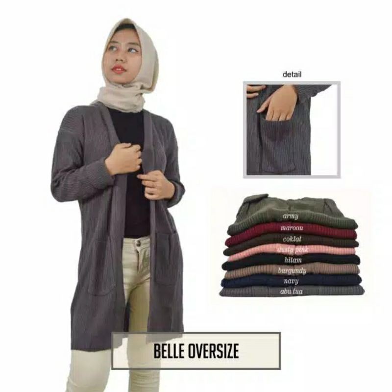 DISCON!!CARDIGAN RAJUT WANITA /LONG CARDIGAn BELLE /CardIgan Oversize /Cardigan Outer wanita /discon-4
