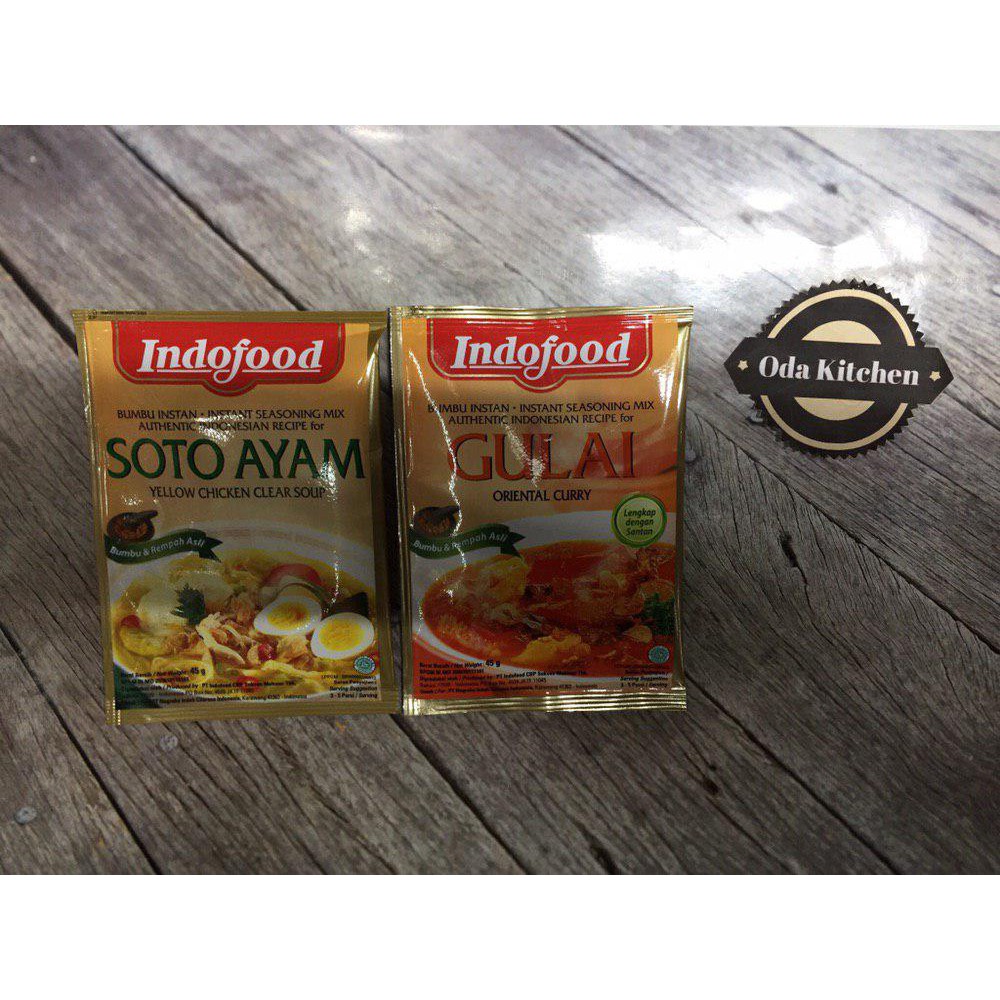 INDOFOOD BUMBU PACK SOTO AYAM 45 GR GULAI 45 GR