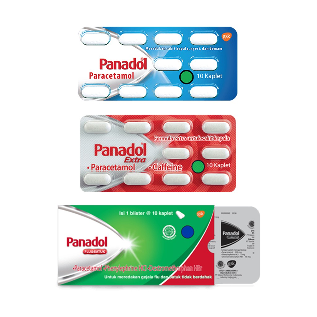 PANADOL Biru Extra Flu Dan Batuk Paracetamol Blister 10 Kaplet