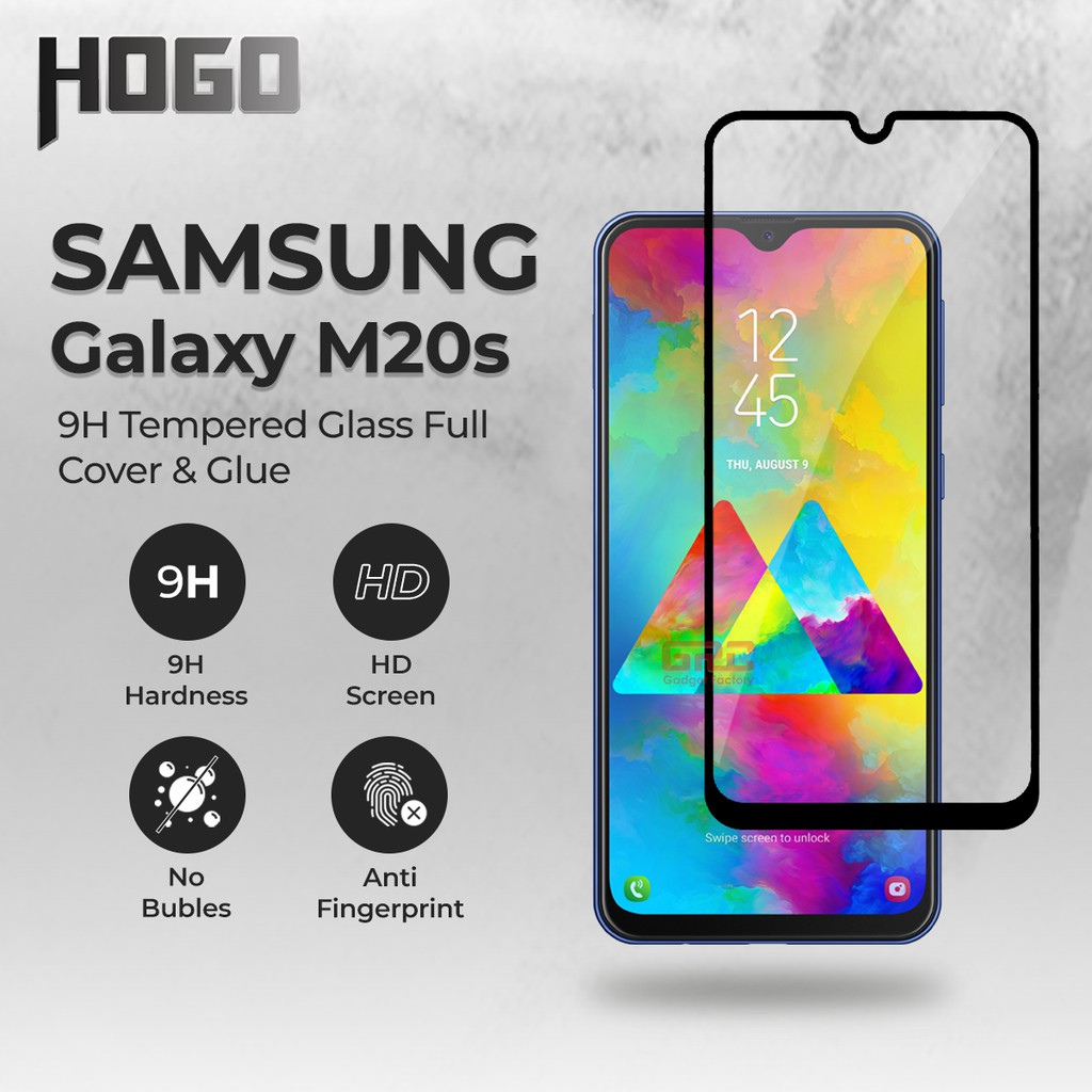 Tempered Glass SAMSUNG Galaxy M20s HOGO Full Cover Anti Gores Kaca