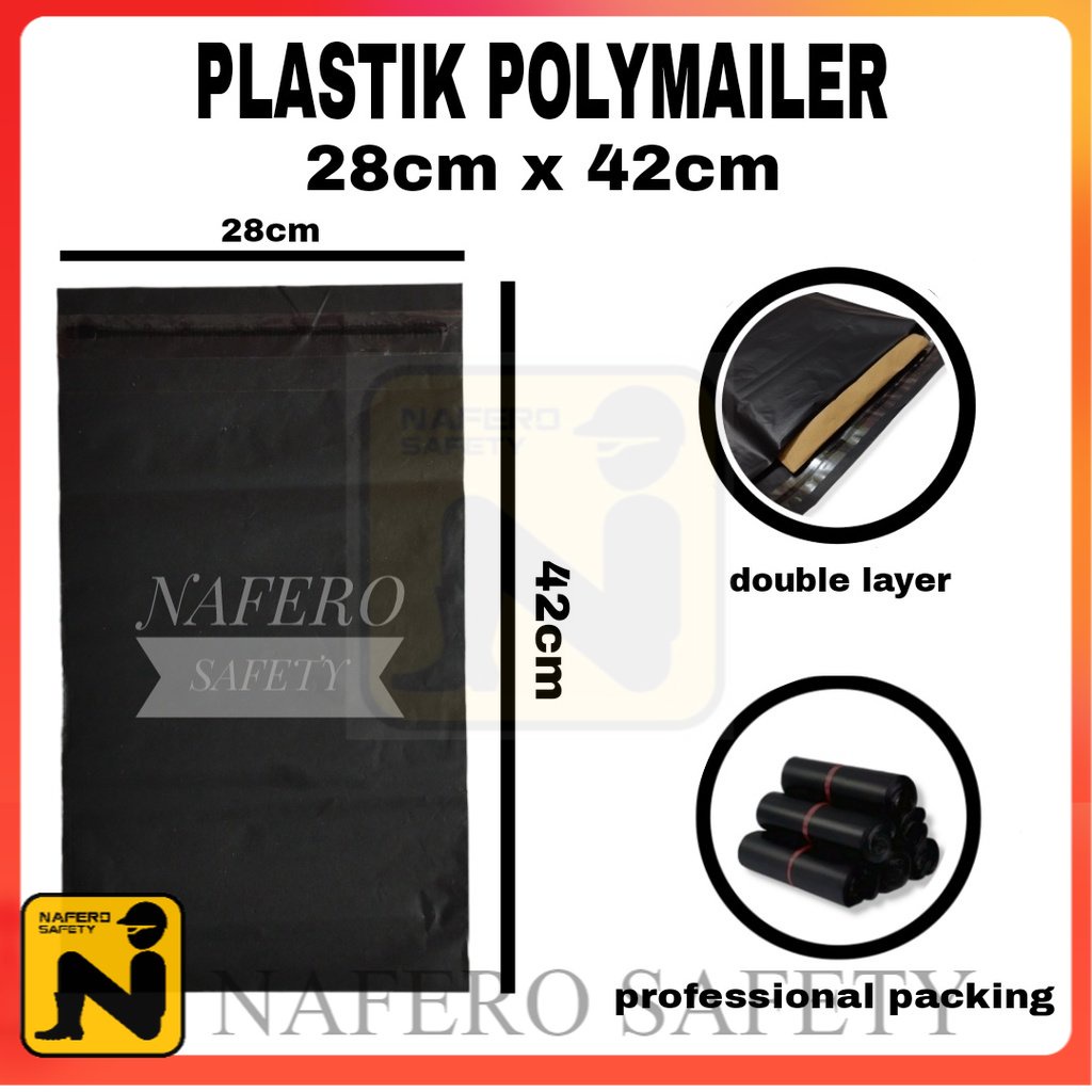 Jual Plastik Polymailer Ukuran 28x42cm Warna Hitam Harga 1 Roll Isi 100pcs Shopee Indonesia 5812