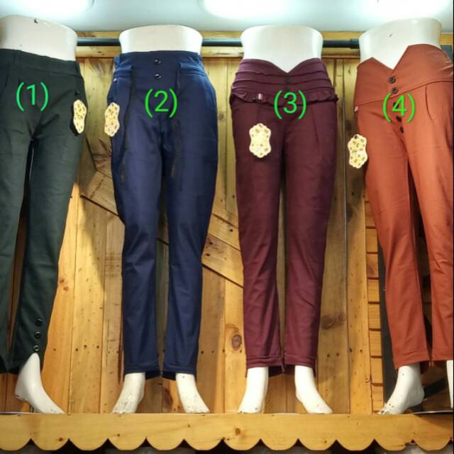 Celana kerja wanita pinggang karet/celana kerja/celana wanita