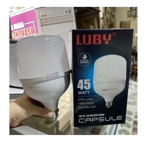 Lampu LED Putih 45 Watt Bohlam Capsule Luby New Generation Samsung Inside SNI Original