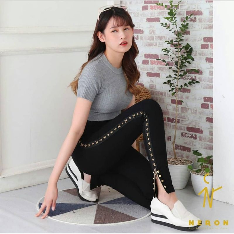 NEW LEGGING ZIPPER LLVI /LEGGING MURAH/LEGGING IMPORT