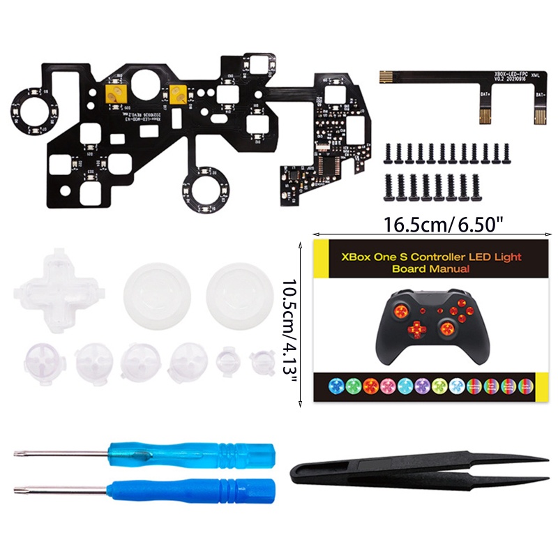 Btsg Multi-Warna Luminated D-pad Thumbsticks Tombol Wajah Kit LED Untuk Controller Xbox One S 8warna Untuk Kontrol Sentuh C