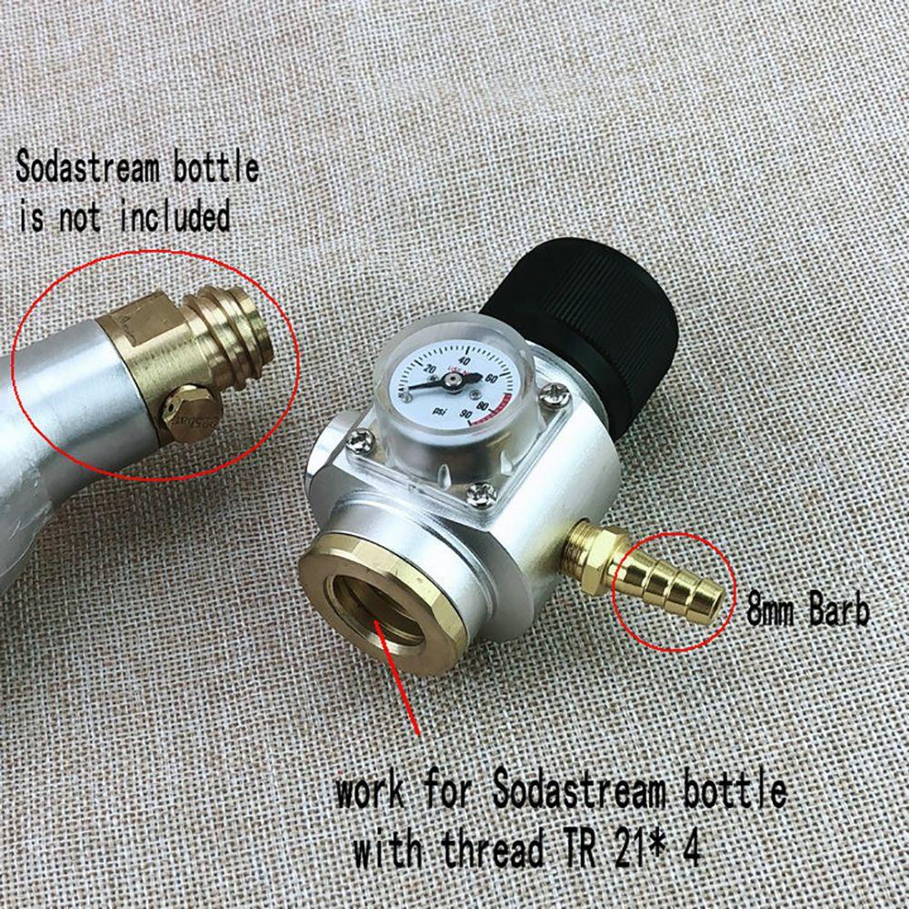 Solighter Regulator Gas Dapur Dengan Ball Lock &amp; Klem Beer Brewing Selang Karbonasi Gas PVC