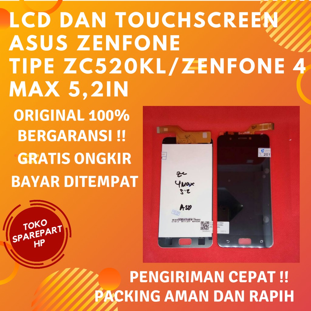 Lcd Ori Asus Zenfone 4 Max ZC520KL Fullset Layar Lcd dan Touchscreen Hp Asus 4Max ZC520KL Original