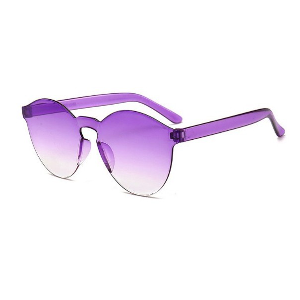 COD - F297 Kaca Mata Dewasa / Kacamata Fashion Wanita Kombinasi Warna / Eyeglasess-Ungu Putih