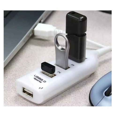 [BISA COD] USB HUB 4in1 4 Port Output Colokan Flashdisk Mouse Speaker For Laptop Pc Komputer