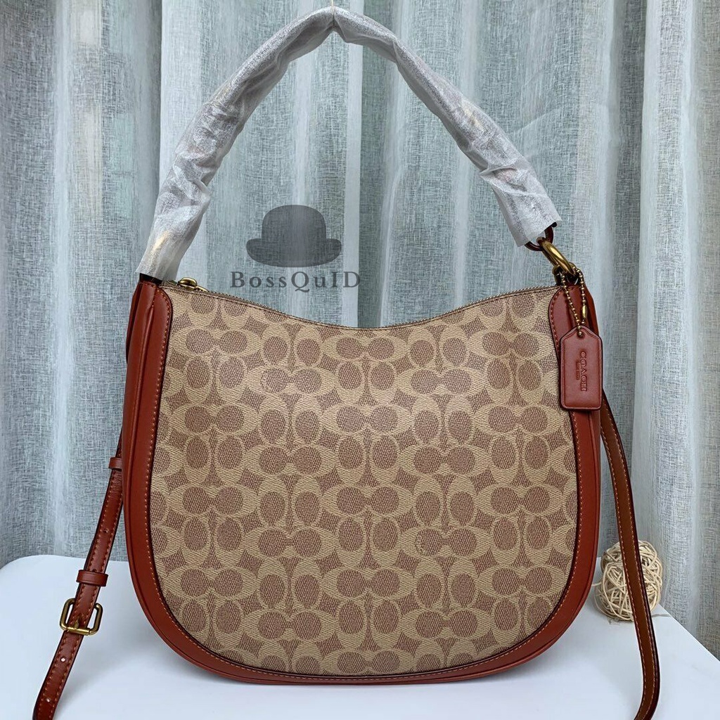 Coach Sutton Hobo Sign Tan Rust