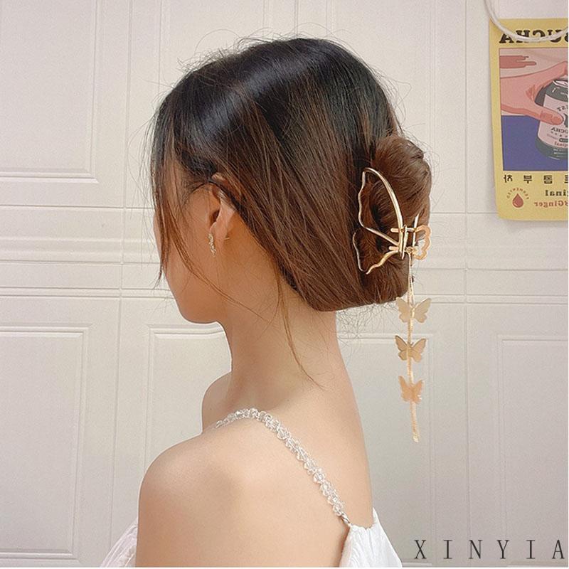 【COD】Jepit Rambut Butterfly Bentuk Hair Clips Kupu-Kupu Bahan Metal Ukuran Besar Korea Hair Pins Accessories