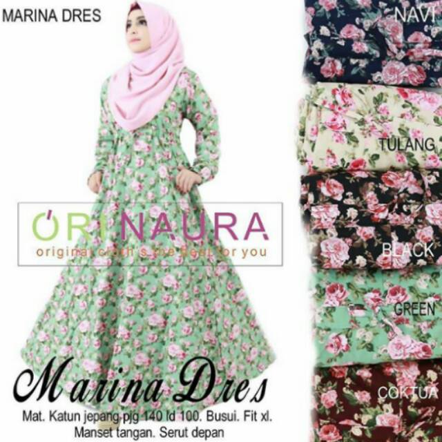 Dress muslim karun /fashion muslim /gamis katun ori