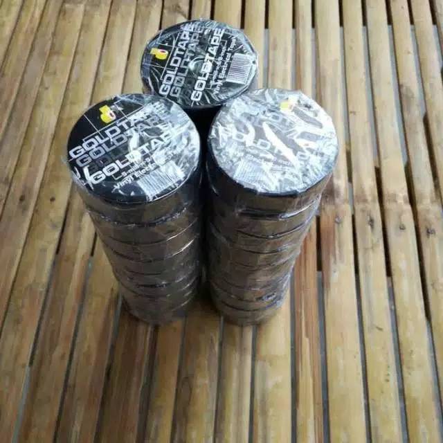 

Lakban PVC / vinyl electrical / selotip / solasi / Isolasi hitam listrik goldtape