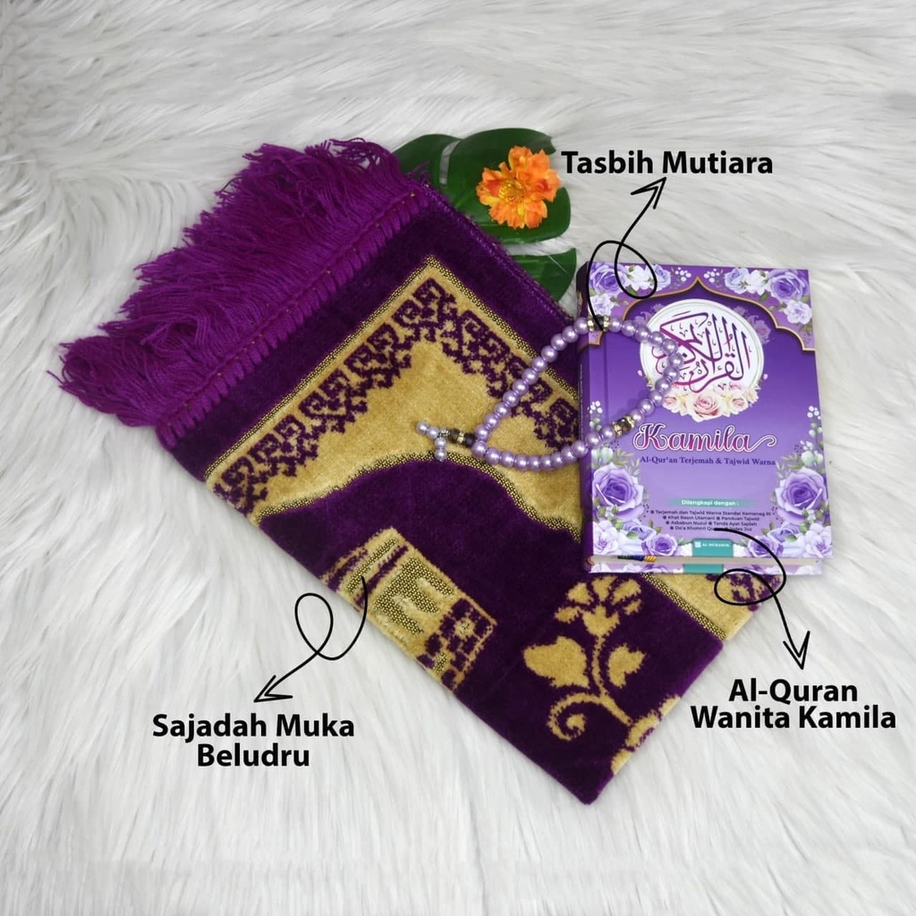 PROMO Hampers Box Mika Ukuran Sedang Paket Ibadah (Isi Al Quran, sajadah & tasbih) / Hampers box Isl