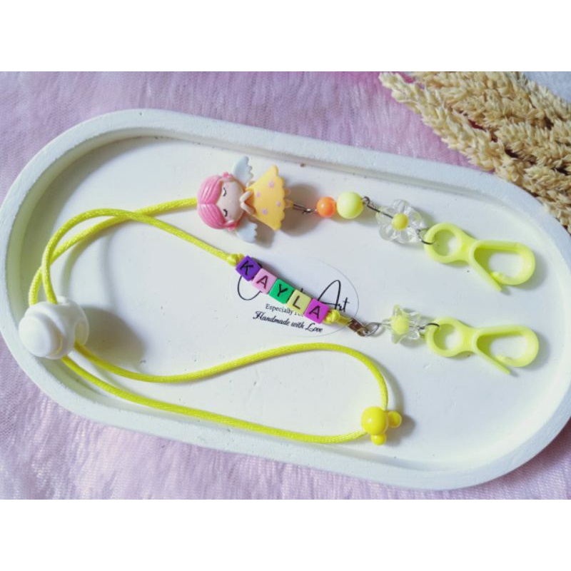 STRAP MASK STRAP MASKER NAMA Banyak Warna II KONEKTOR HIJAB STRAPMASK ANAK KARAKTER-2
