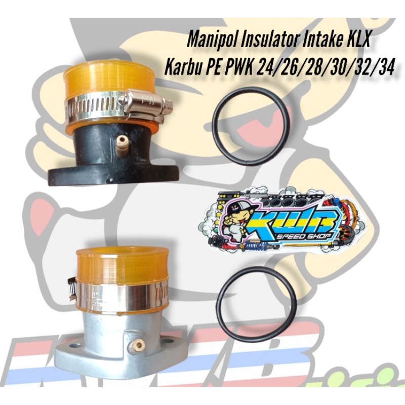 Manipol KLX Manifold klx Intake manipol Karet Manifold Insulator Intake Intek Manipol Karburator KLX150-KLX 150 PE 28 PE PWK 28/30/32/34/35