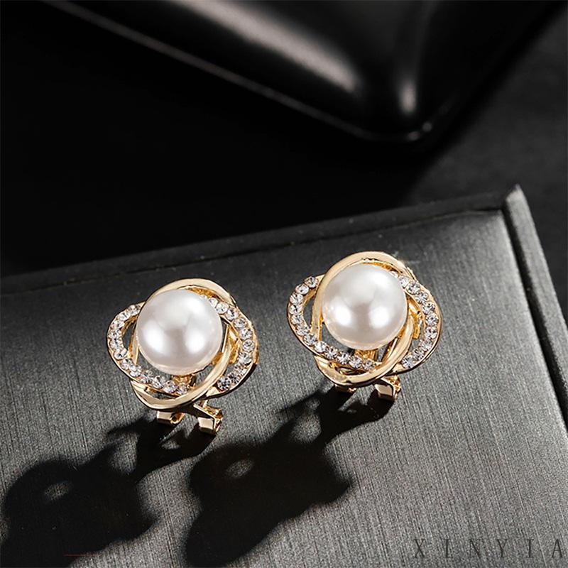 Anting Mutiara Berlian Kecil Untuk Wanita