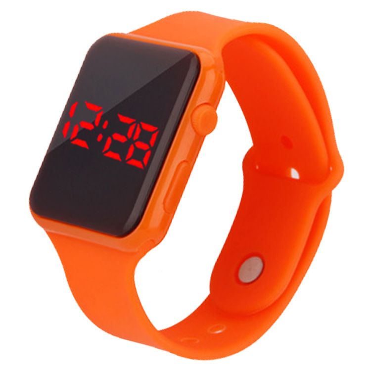 JAM TANGAN LED DIGITAL FASHION KISD&TEENAGER ( REMAJA ) DISPLAY WATCH ELEKTRONIK IMPORT LED WANITA PRIA JF055-ORANGE
