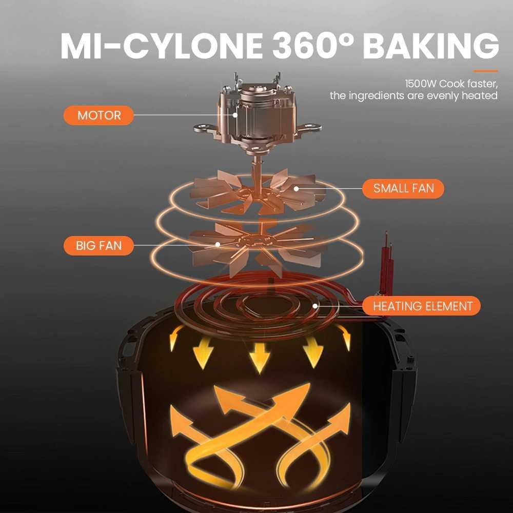 MIUI Air Fryer Mesin Penggoreng Tanpa Minyak 5 L Button Ver. AF-01