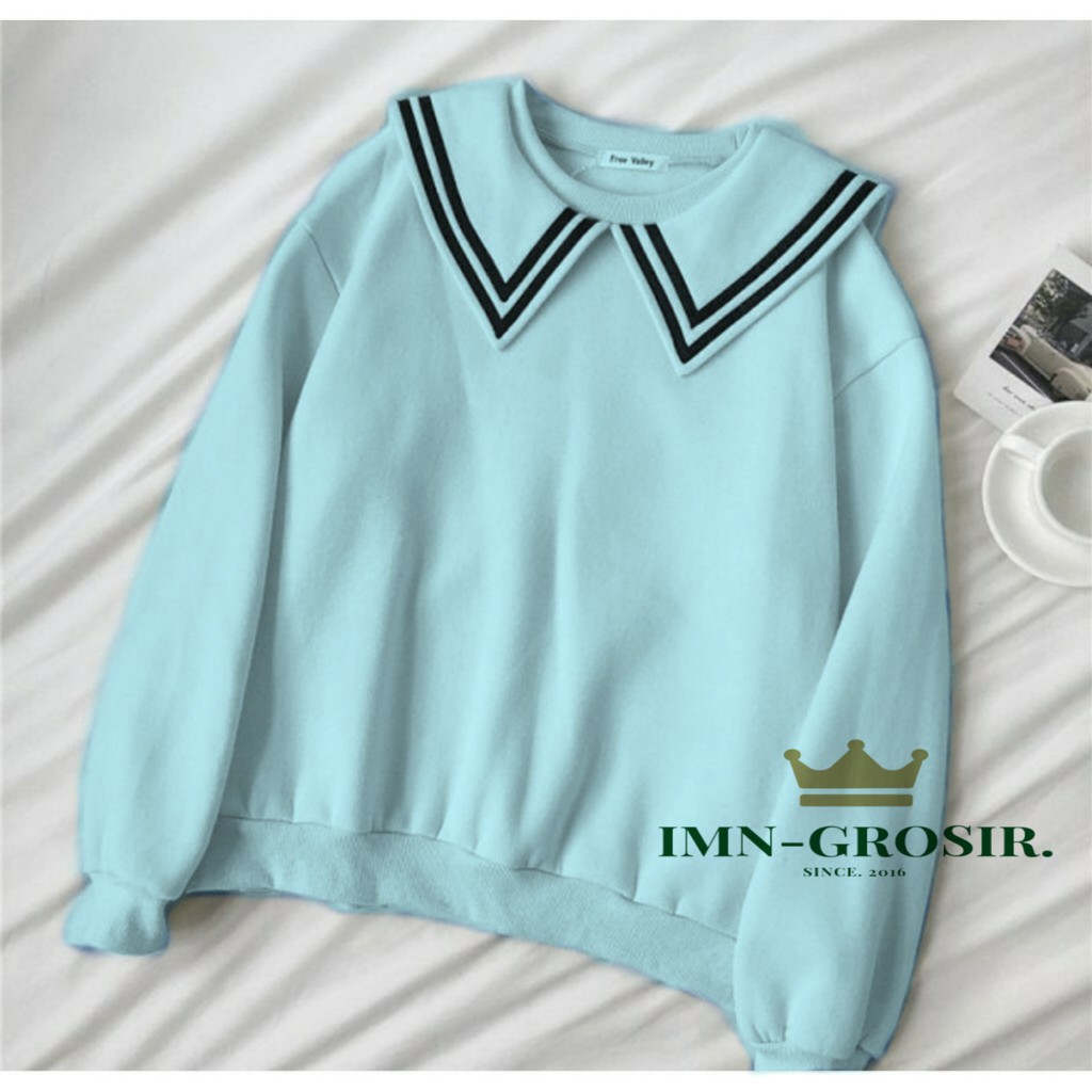 sweater wanita PULMA TOP CREWNECK wanita bahan fleece