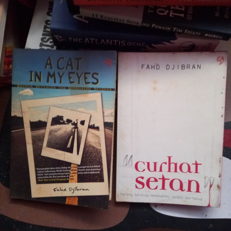 buku curhat setan dan a cat in my eyes paket 2 buku