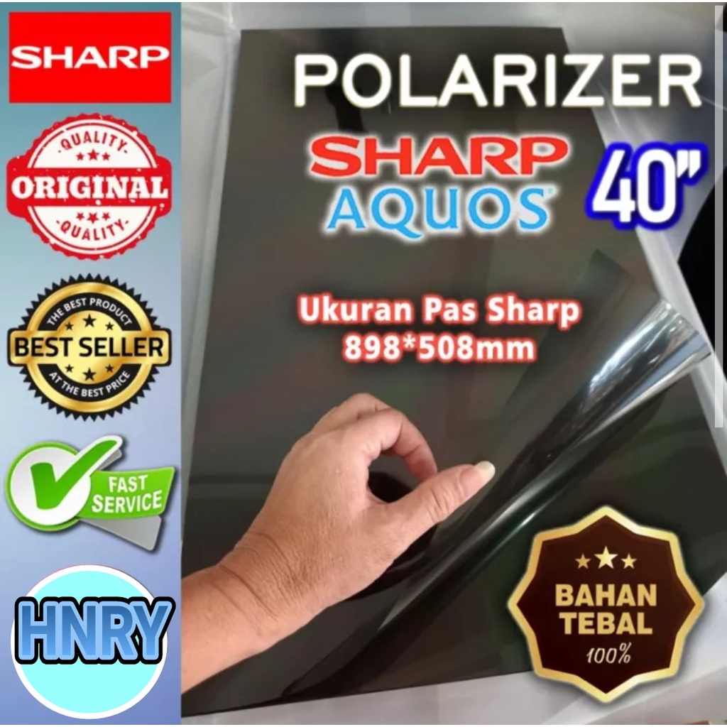 POLARIS/POLARIZER TV LCD/LED SHARP AQUOS 40 INCH 0 DERAJAT / LAPISAN LUAR TV