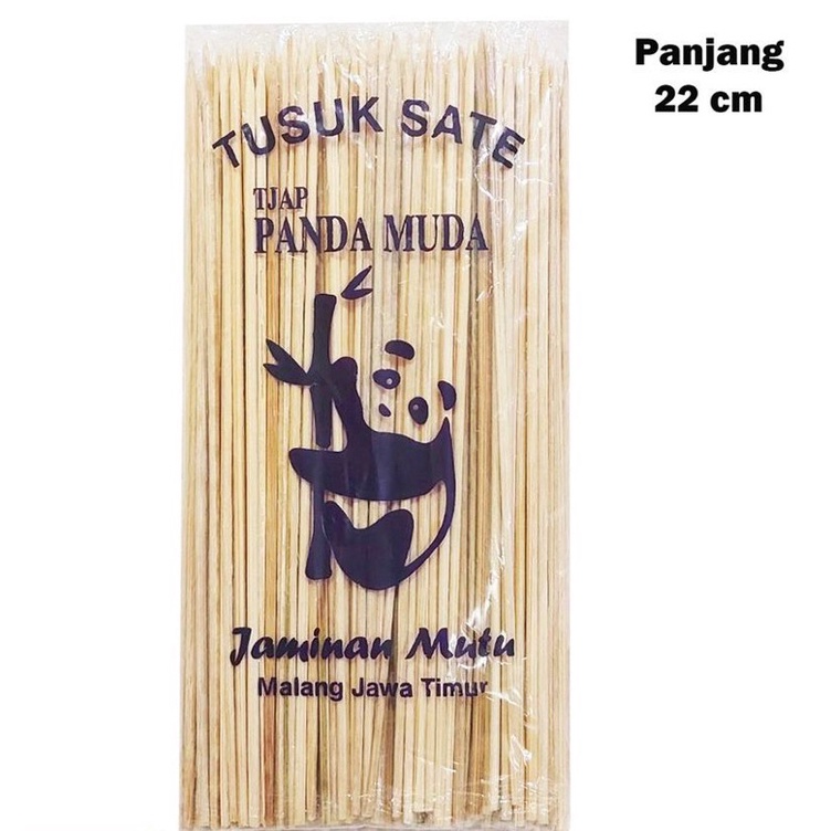 Tusuk Sate Ayam Sate Daging Sapi Panjang 22 cm-24 cm Cap Panda Muda