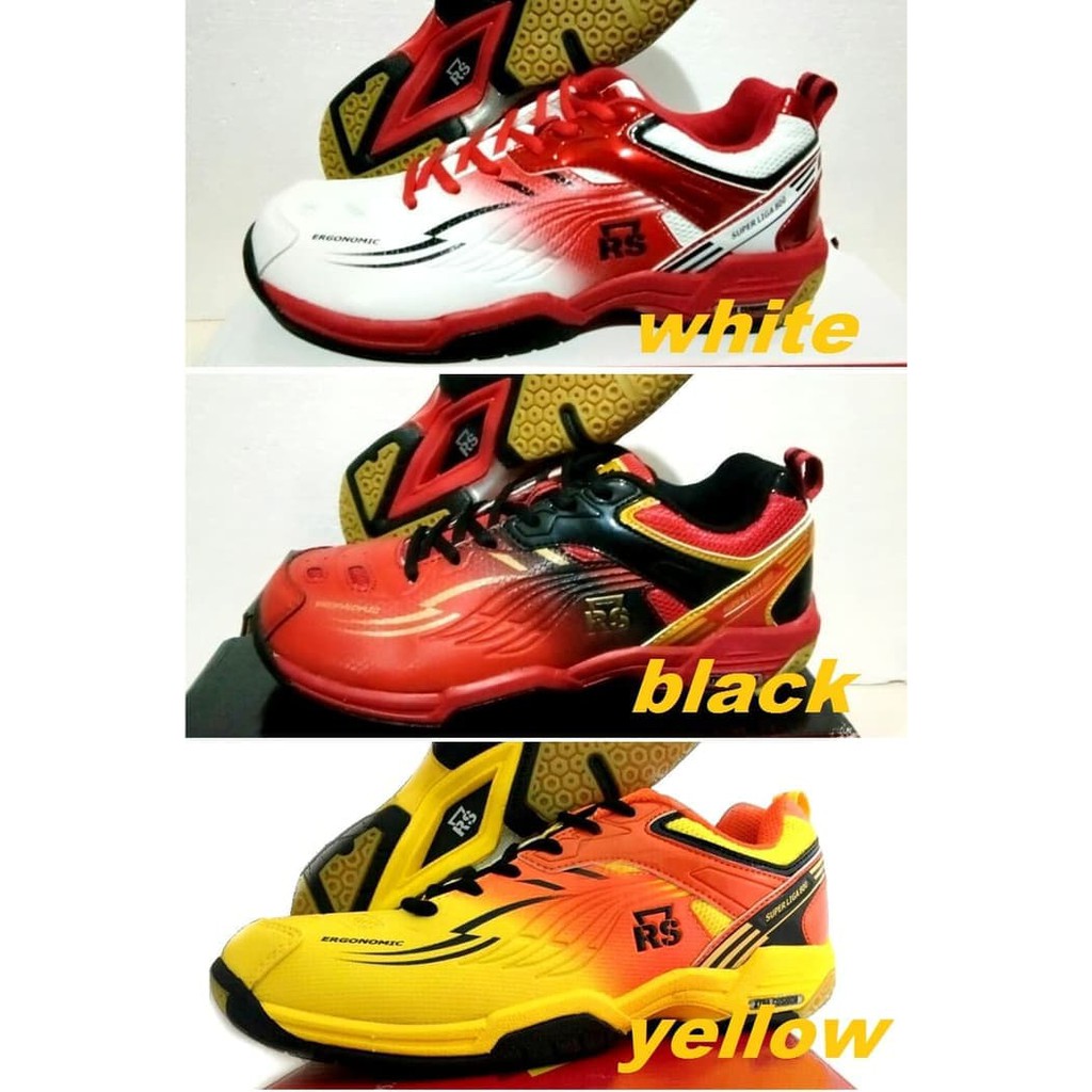 Sepatu Badminton RS Super Liga 800 White Red & Black