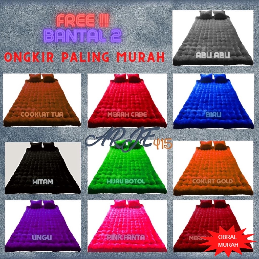 ABIMSTORID Kasur Lantai ukuran 200x140x15 cm + bantal 2  / TERMURAH  harga grosir  surpet / matras /