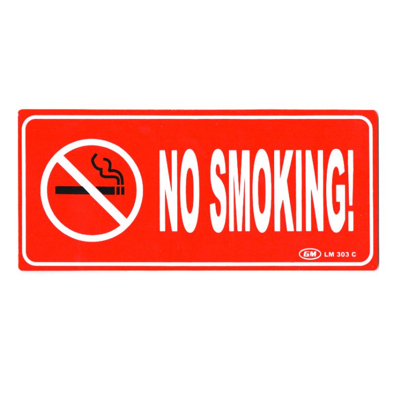 

Papan Tanda / Sign Board / Label Acrylic NO SMOKING LM 303 C