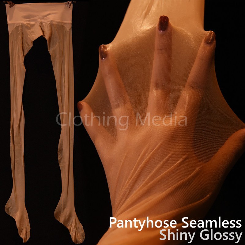 Pantyhose Seamless Glossy Tipis Transparan Stocking Shiny Elastis Mengkilap